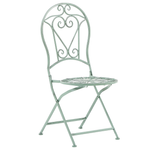 Gartenstuhl 2er Set TRENTO Metall Hellgrün