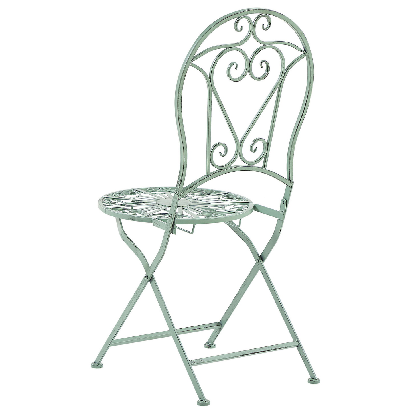 Gartenstuhl 2er Set TRENTO Metall Hellgrün