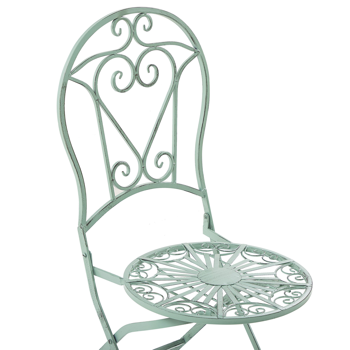Gartenstuhl 2er Set TRENTO Metall Hellgrün