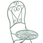 Gartenstuhl 2er Set TRENTO Metall Hellgrün