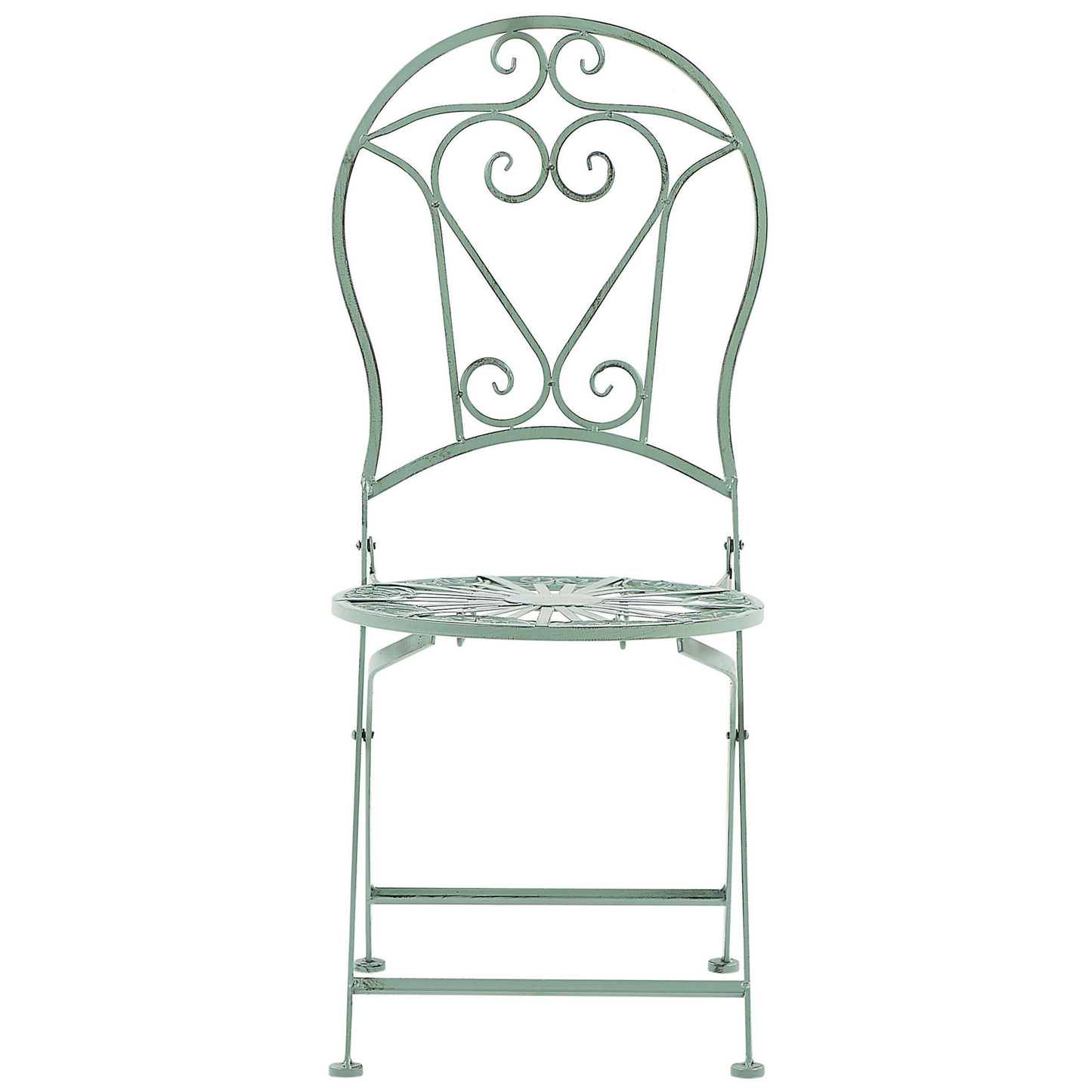 Gartenstuhl 2er Set TRENTO Metall Hellgrün