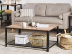 Couchtisch dunkler Holzfarbton / schwarz rechteckig 106 x 60 cm ASTON