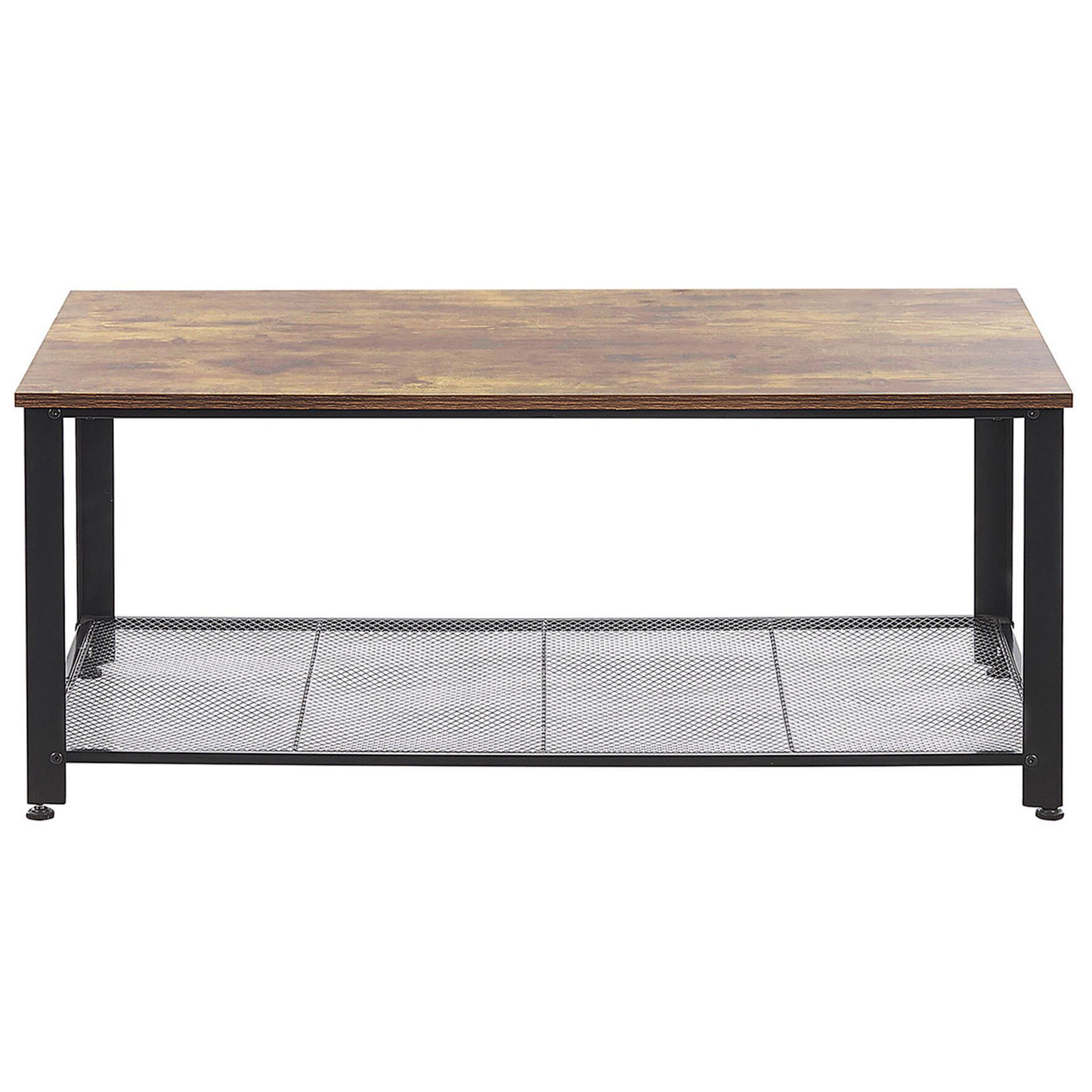 Couchtisch dunkler Holzfarbton / schwarz rechteckig 106 x 60 cm ASTON