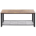 Couchtisch dunkler Holzfarbton / schwarz rechteckig 106 x 60 cm ASTON