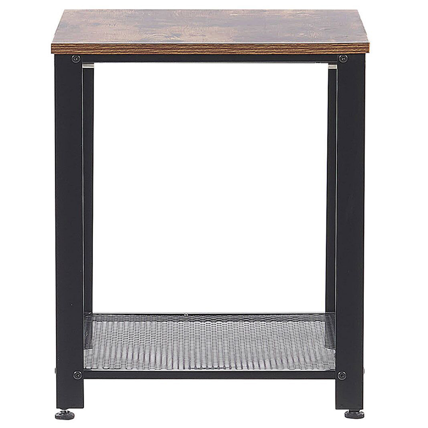 Beistelltisch dunkler Holzfarbton / schwarz quadratisch 45 x 45 cm ASTON