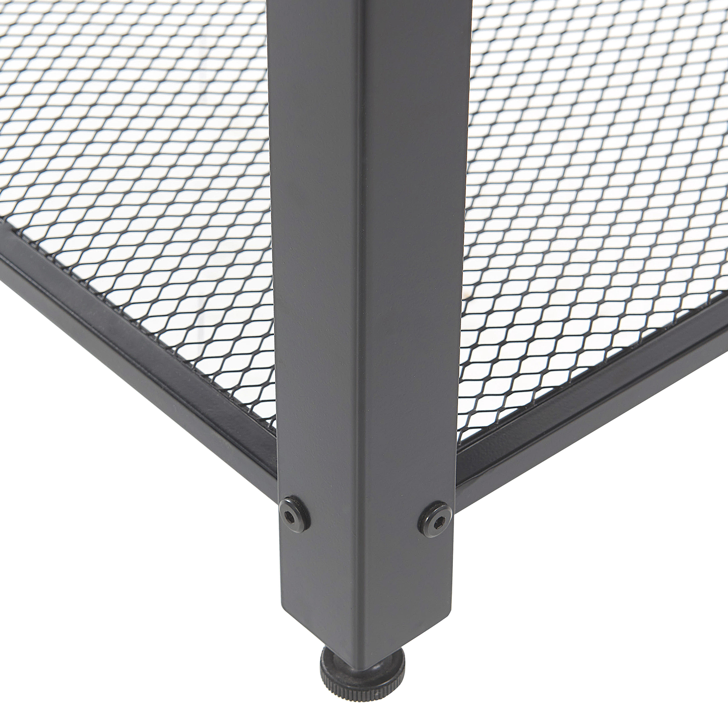 Beistelltisch dunkler Holzfarbton / schwarz quadratisch 45 x 45 cm ASTON