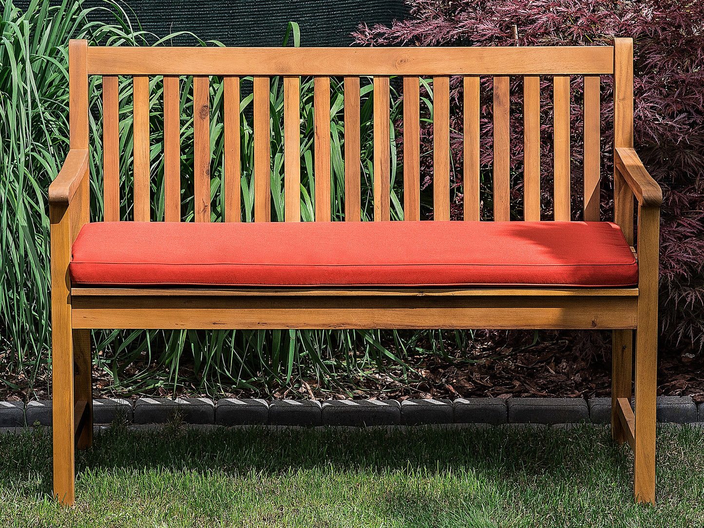 Bankauflage VIVARA 112 x 54 cm Dunkelrot