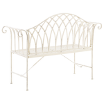 Gartenbank MILAZZO 130 cm Metall Weiss