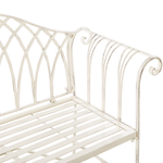 Gartenbank MILAZZO 130 cm Metall Weiss