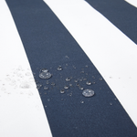 Gartenbank mit Auflage VIVARA 120 cm zertifiziertes Akazienholz Marineblau