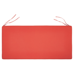 Gartenbank mit Auflage VIVARA 120 cm zertifiziertes Akazienholz Dunkelrot