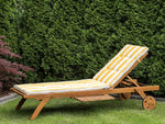 Auflage für Gartenliege CESANA gelb gestreift 192 x 56 x 5 cm