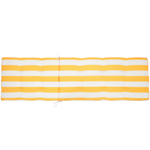 Gartenliege Akazienholz hellbraun Auflage gelb gestreift rollbar CESANA