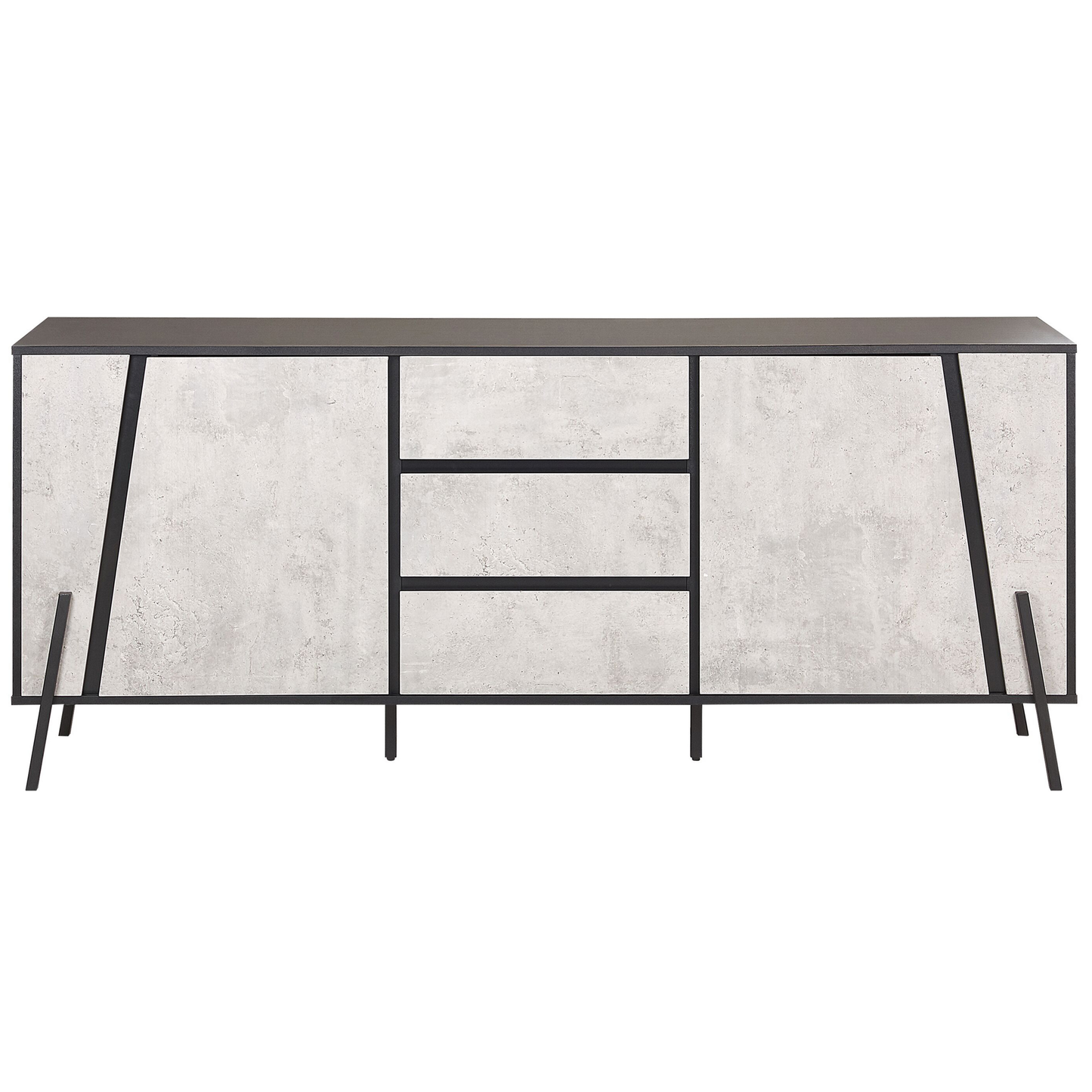 Sideboard mit 2 Türen BLACKPOOL 75 cm Betonoptik Hellgrau