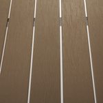 Gartentisch VERNIO 180 cm 90 cm Metall Braun