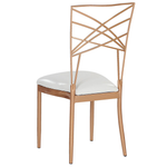 Esszimmerstuhl 2er Set GIRARD Metall Roségold