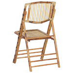 Esszimmerstuhl 4er Set klappbar TRENTOR Bambusholz Naturfarben