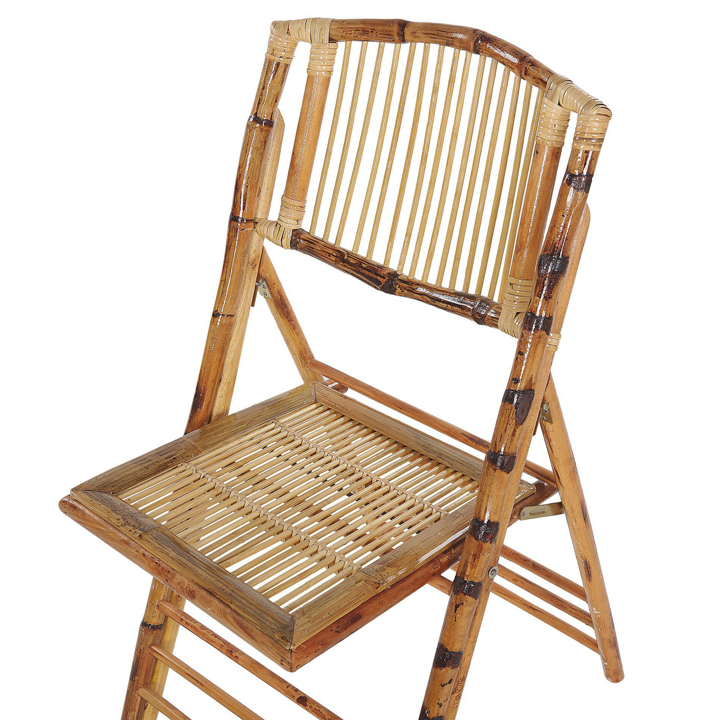 Esszimmerstuhl 4er Set klappbar TRENTOR Bambusholz Naturfarben