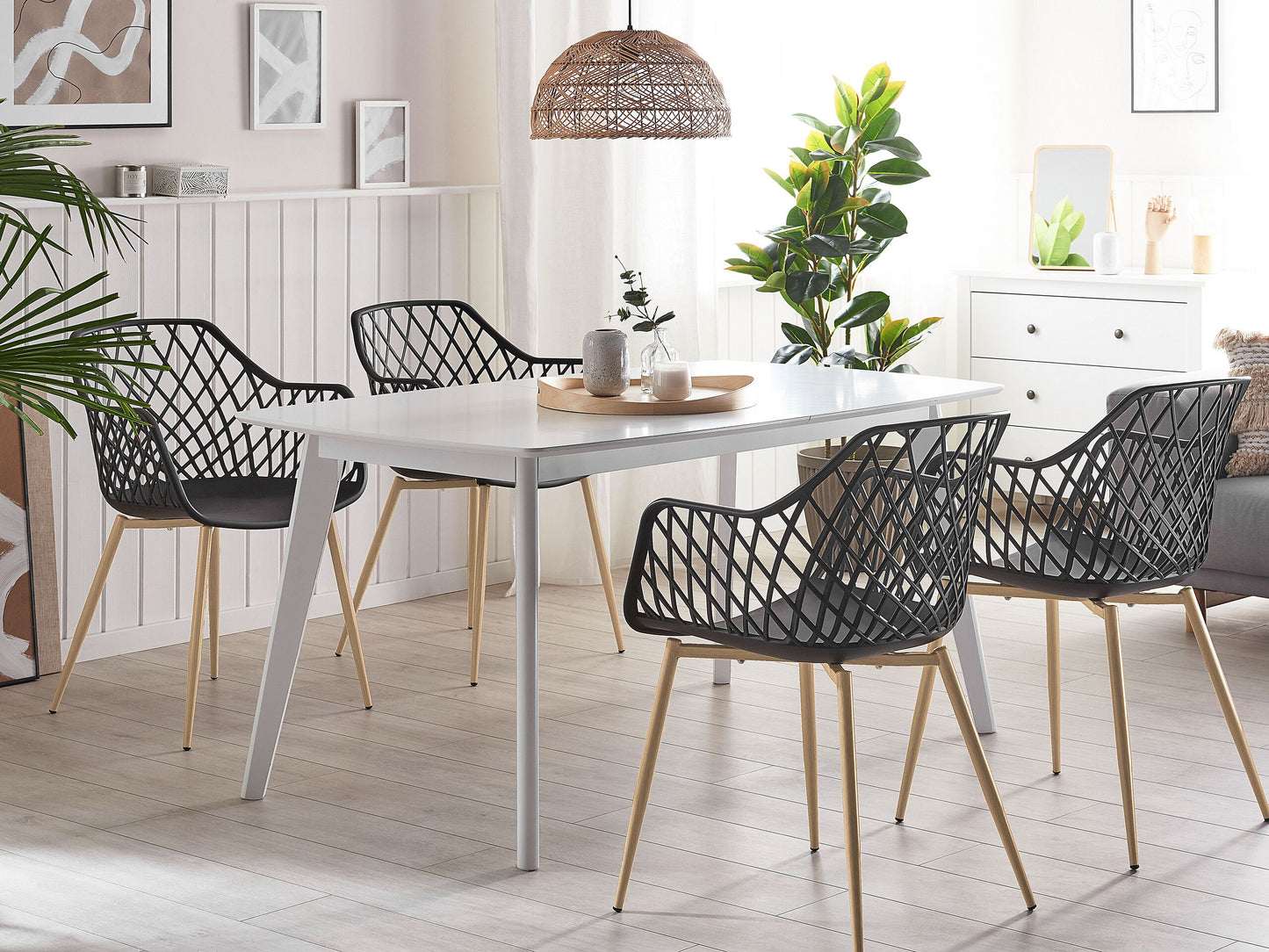 Esszimmerstuhl 2er Set NASHUA Schwarz