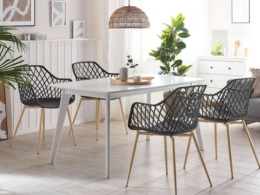 Esszimmerstuhl 2er Set NASHUA Schwarz