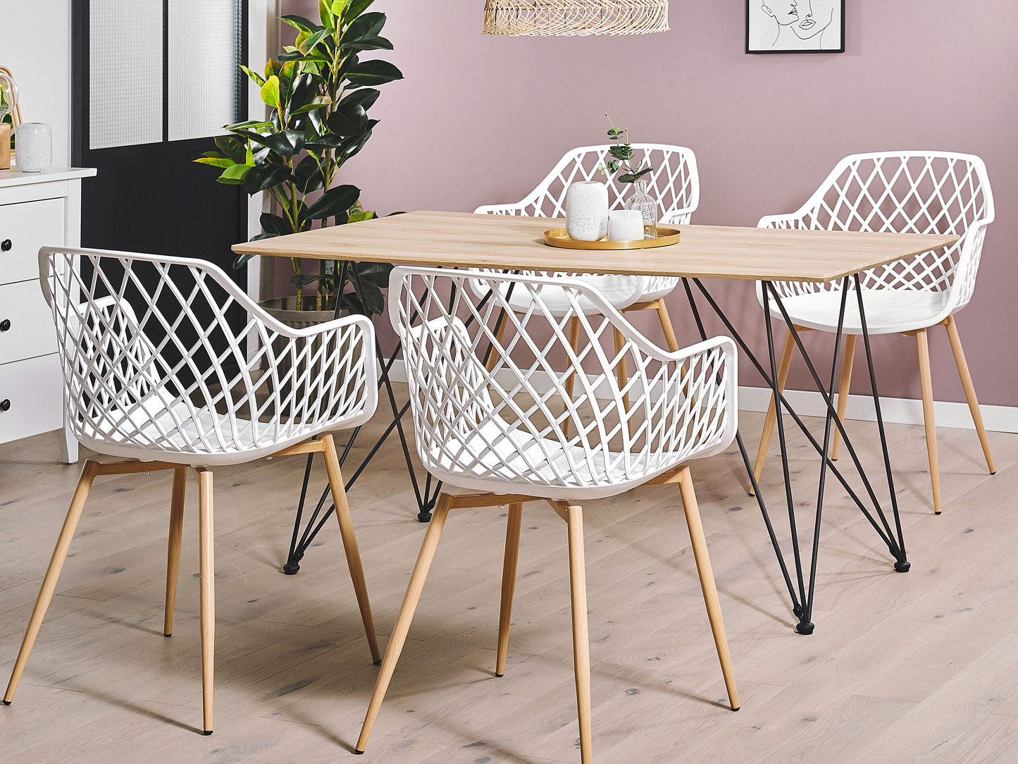 Esszimmerstuhl 2er Set NASHUA Weiss