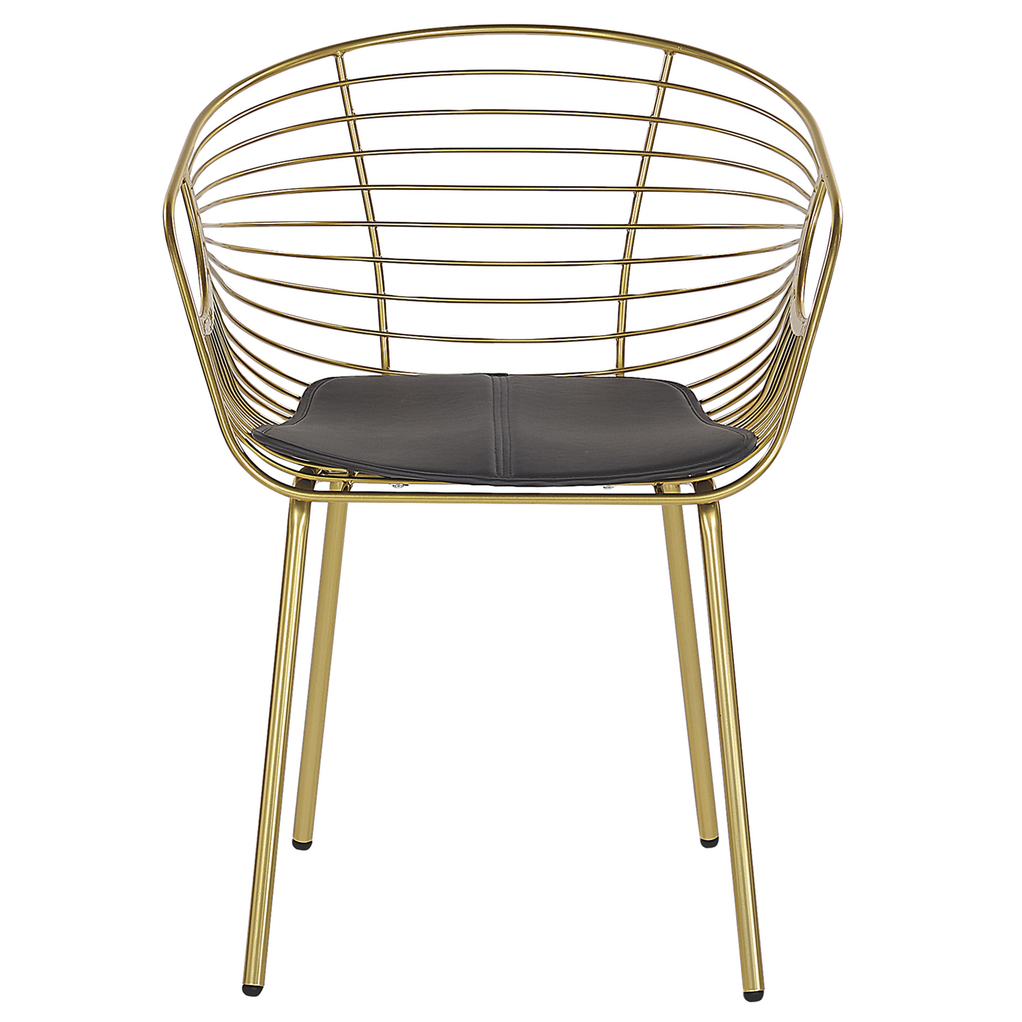 Esszimmerstuhl 2er Set HOBACK Metall Gold