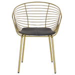 Esszimmerstuhl 2er Set HOBACK Metall Gold