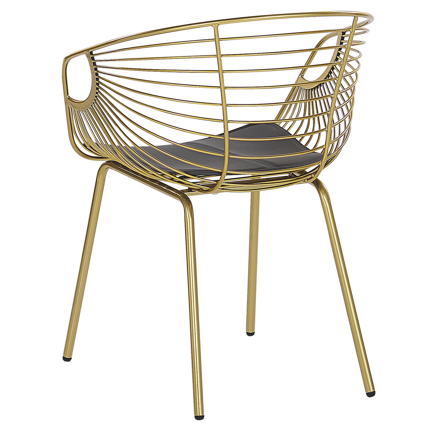 Esszimmerstuhl 2er Set HOBACK Metall Gold