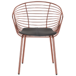 Esszimmerstuhl 2er Set HOBACK Metall Kupfer