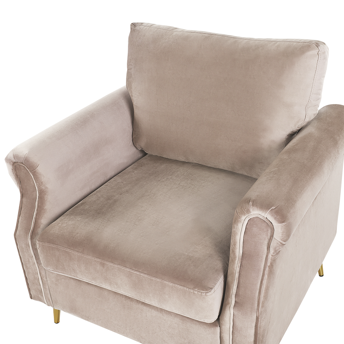 Sessel VIETAS Samtstoff Taupe