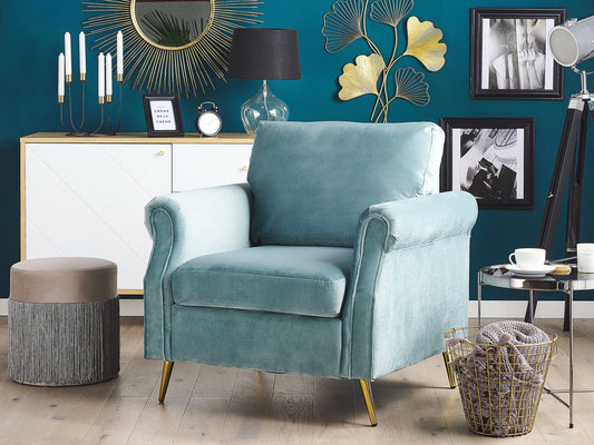 Sessel VIETAS Samtstoff Mintgrün