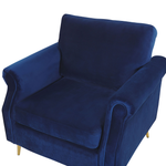 Sessel VIETAS Samtstoff Marineblau