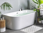 Badewanne weiss ovale Form 170 x 80 cm HARVEY