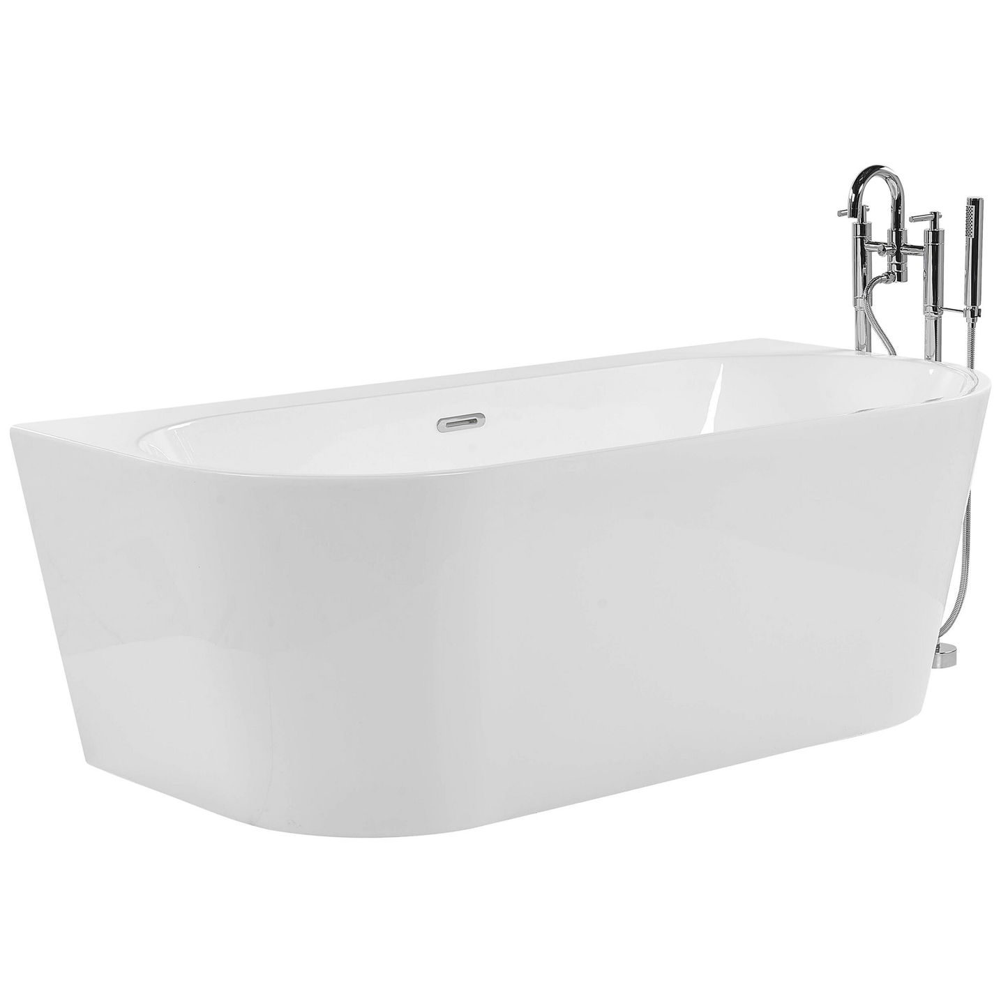 Badewanne weiss ovale Form 170 x 80 cm HARVEY