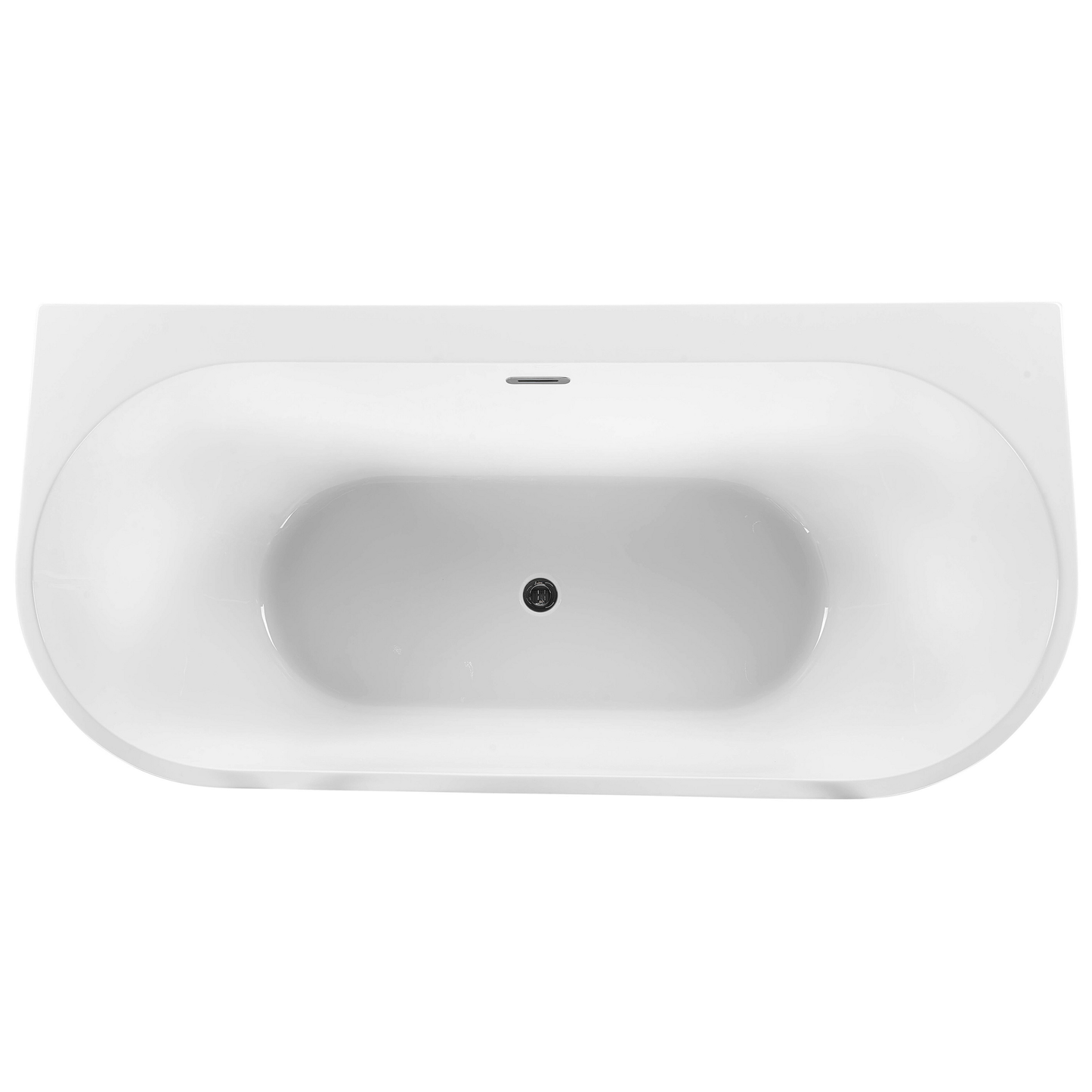 Badewanne weiss ovale Form 170 x 80 cm HARVEY