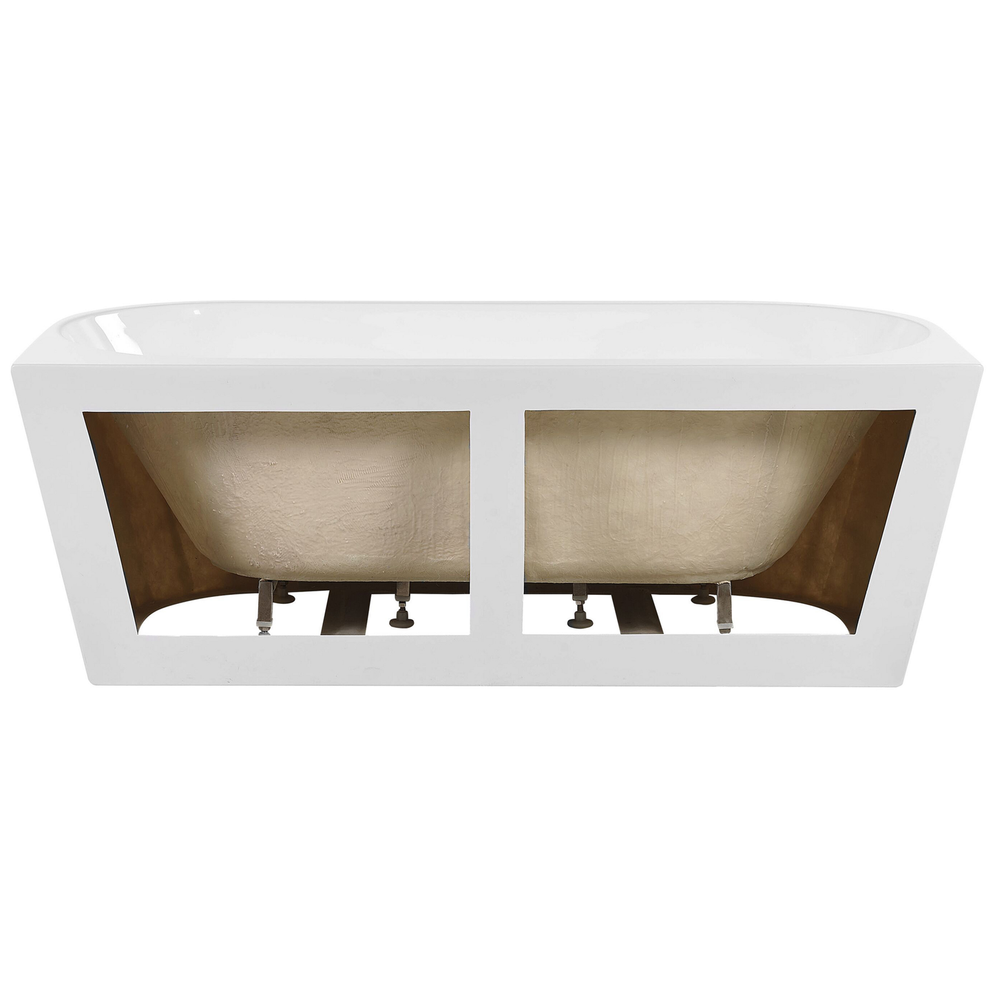 Badewanne weiss ovale Form 170 x 80 cm HARVEY
