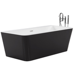 Badewanne schwarz rechteckig 170 x 80 cm HASSEL