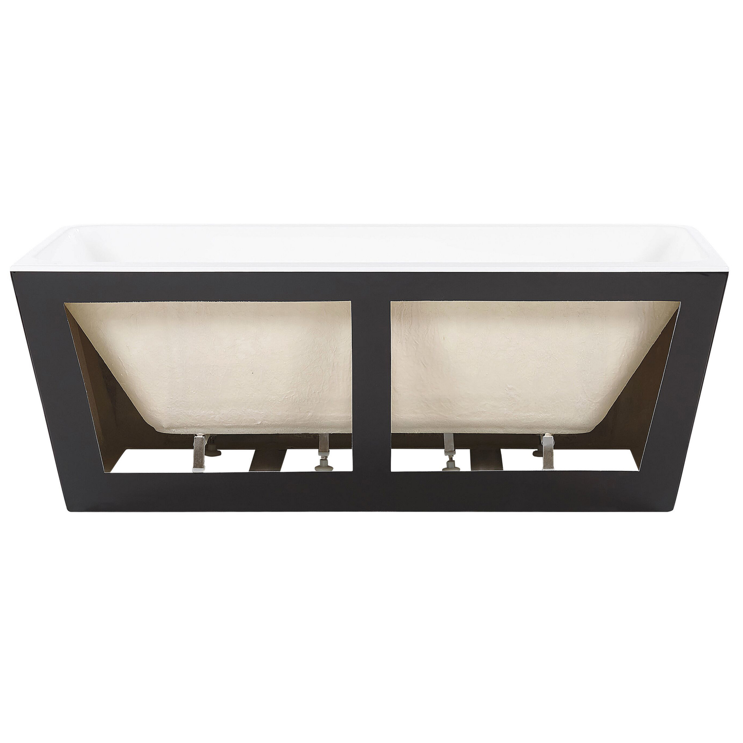 Badewanne schwarz rechteckig 170 x 80 cm HASSEL