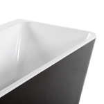 Badewanne schwarz rechteckig 170 x 80 cm HASSEL