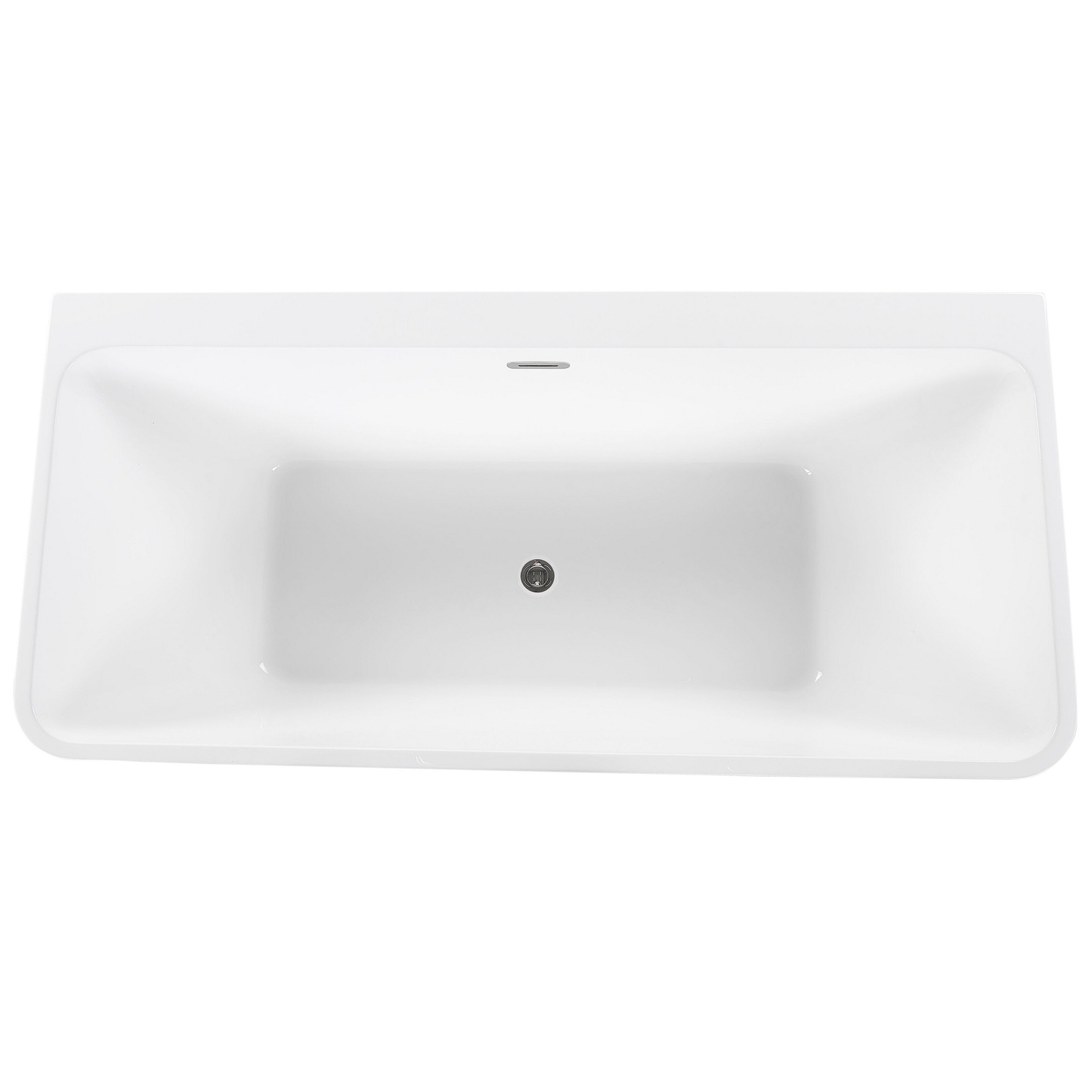 Badewanne weiss rechteckig 170 x 80 cm HASSEL