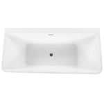 Badewanne weiss rechteckig 170 x 80 cm HASSEL
