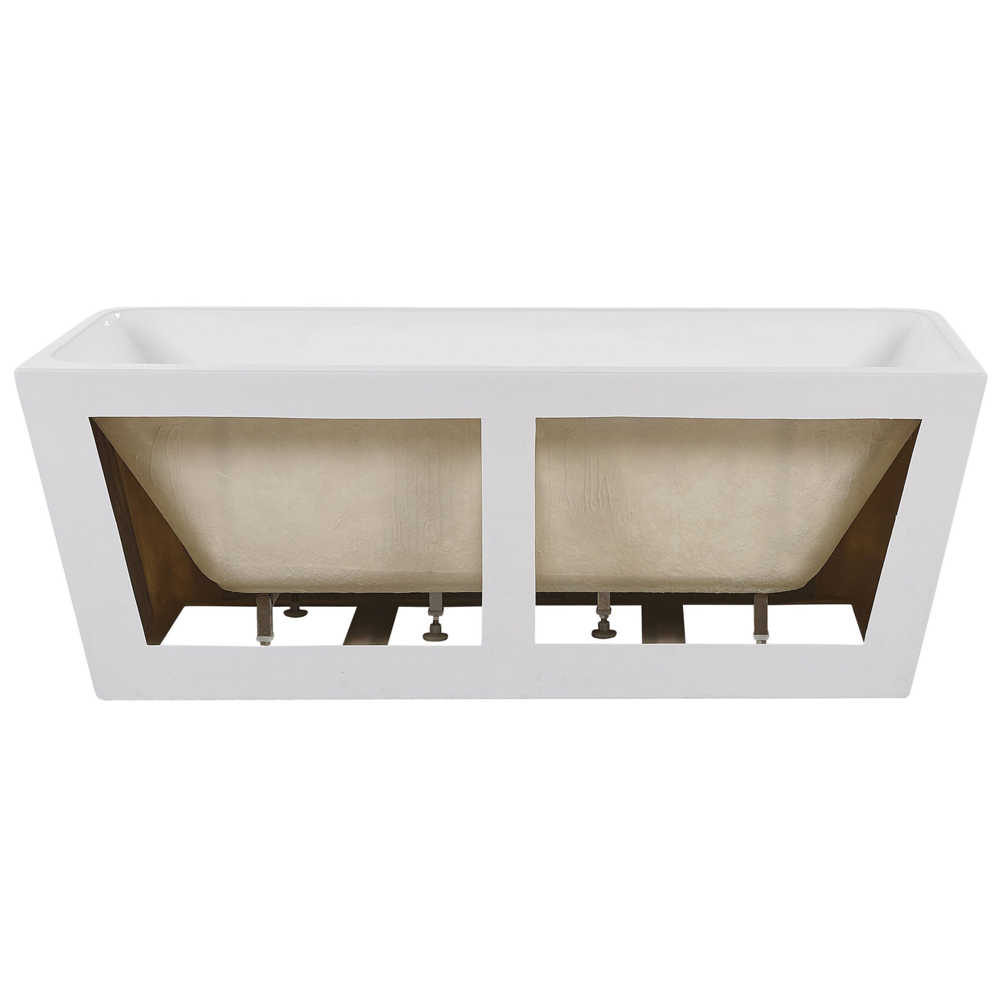 Badewanne weiss rechteckig 170 x 80 cm HASSEL