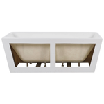 Badewanne weiss rechteckig 170 x 80 cm HASSEL