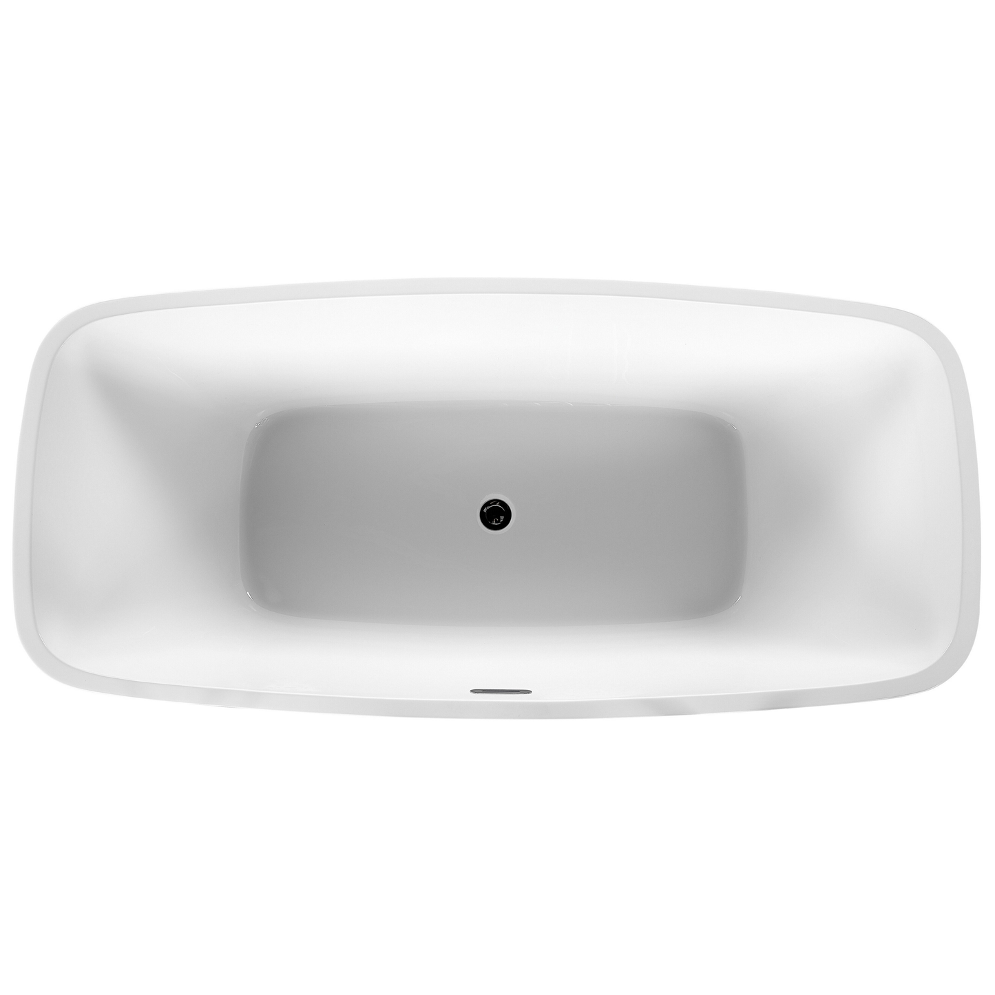 Badewanne freistehend weiss rechteckig 170 x 78 cm MINGO