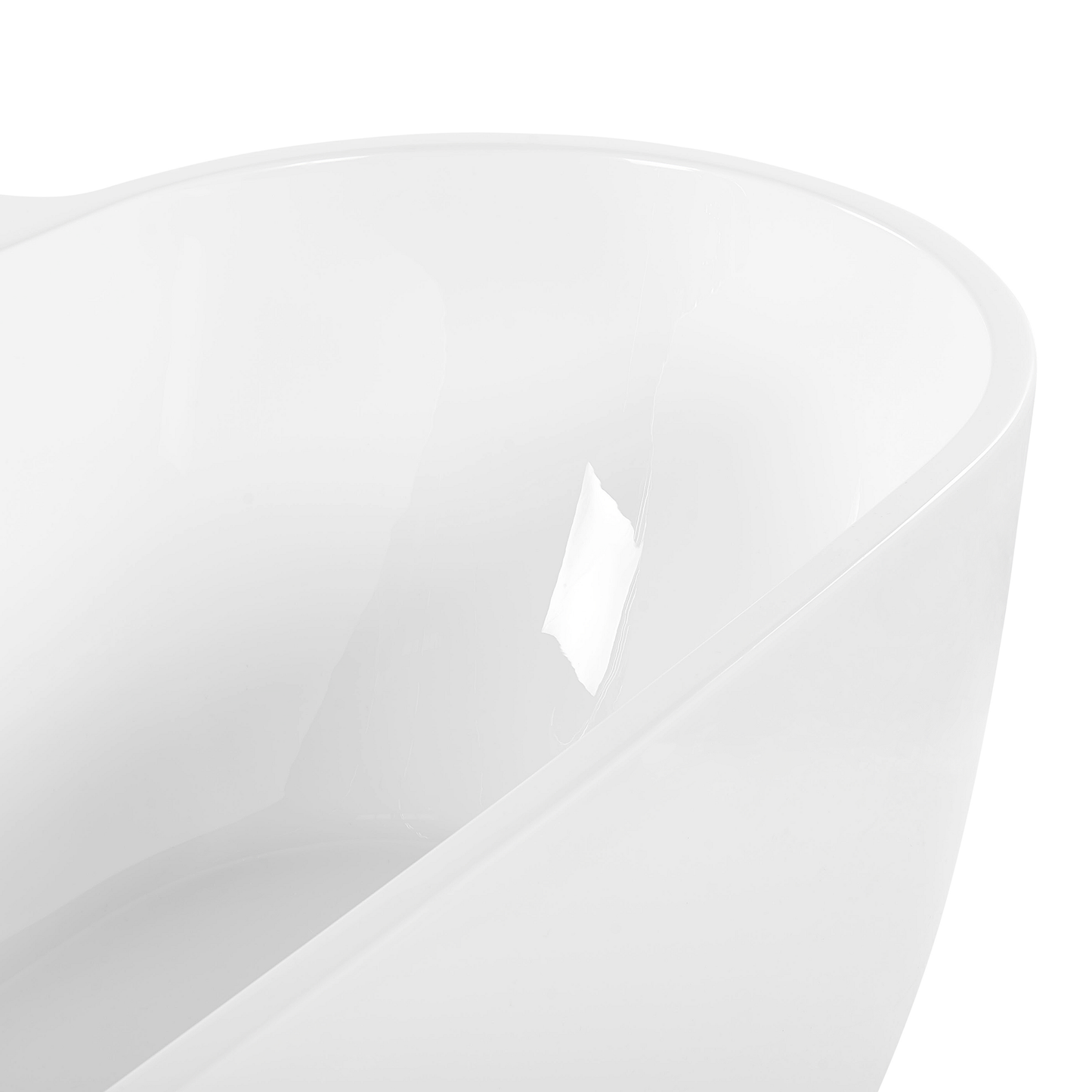 Badewanne freistehend weiss mit Armatur oval 170 x 80 cm ROTSO