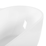 Badewanne freistehend weiss mit Armatur oval 170 x 80 cm ROTSO