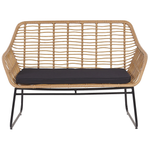 Lounge Set mit Tisch 4-Sitzer MINORI Polyrattan Beige