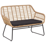Lounge Set mit Tisch 4-Sitzer MINORI Polyrattan Beige