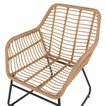 Lounge Set mit Tisch 4-Sitzer MINORI Polyrattan Beige