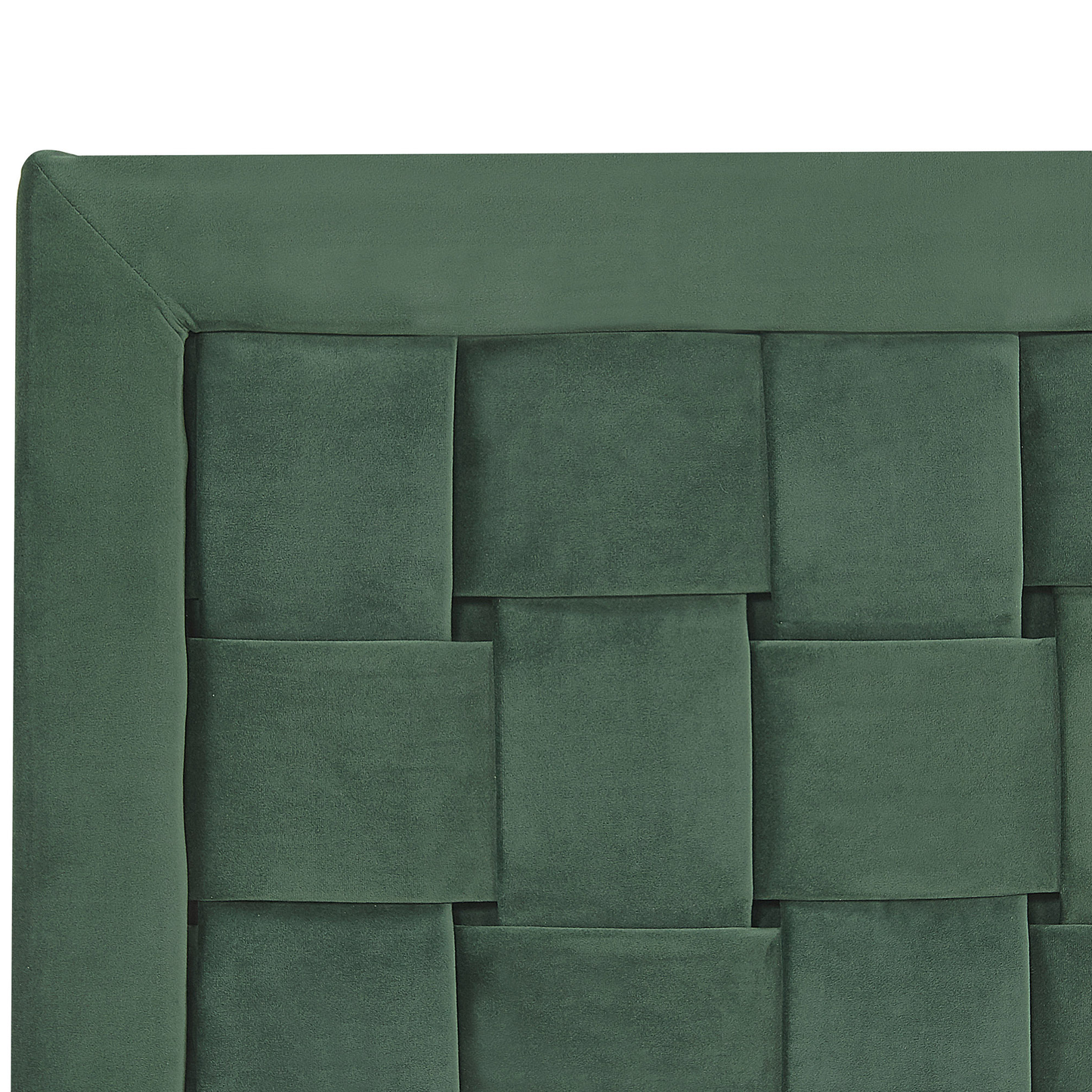 Bett mit Lattenrost Samtstoff LIMOUX 180 x 200 cm Dunkelgrün